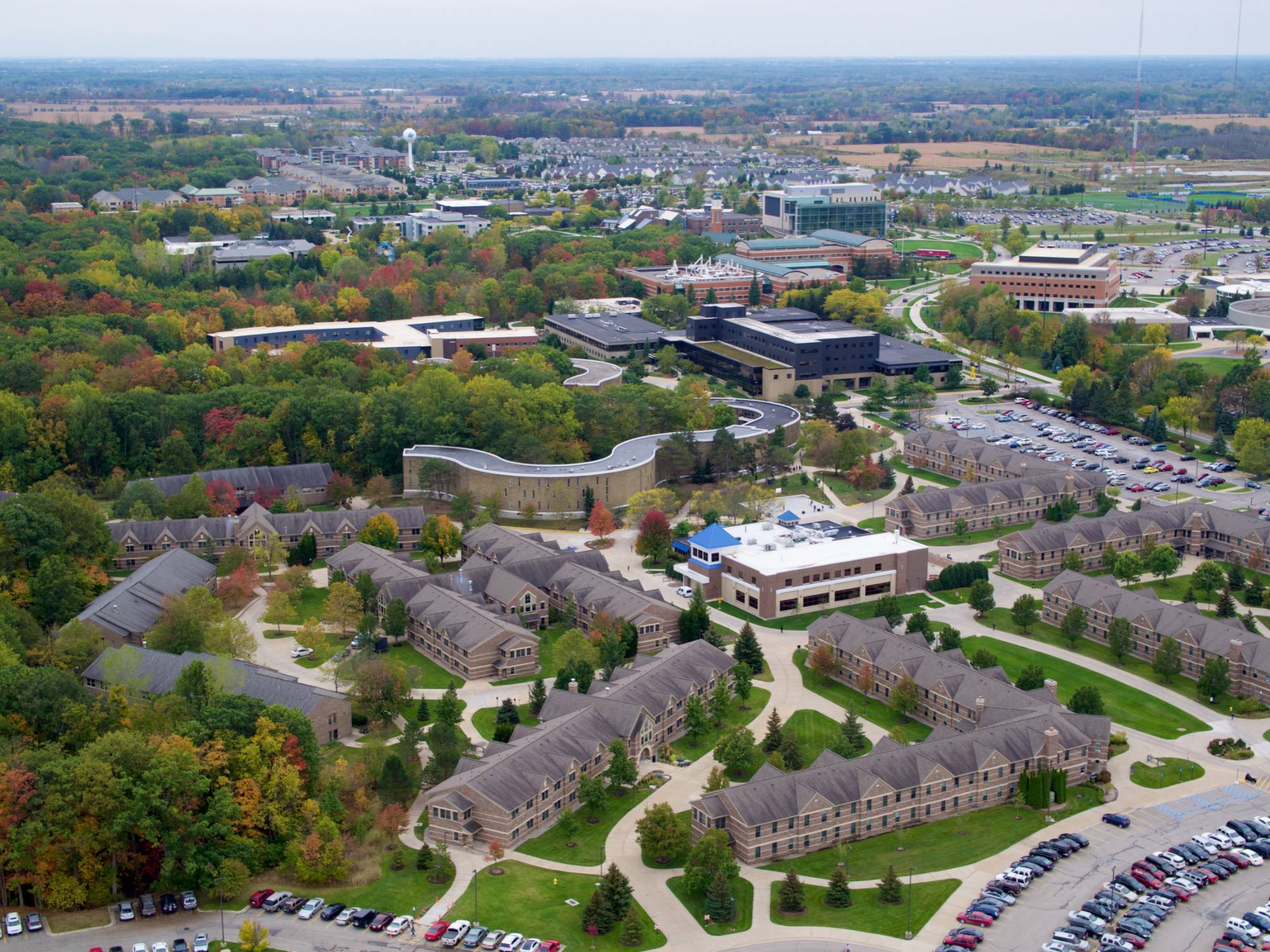 An aerial view of north campus.